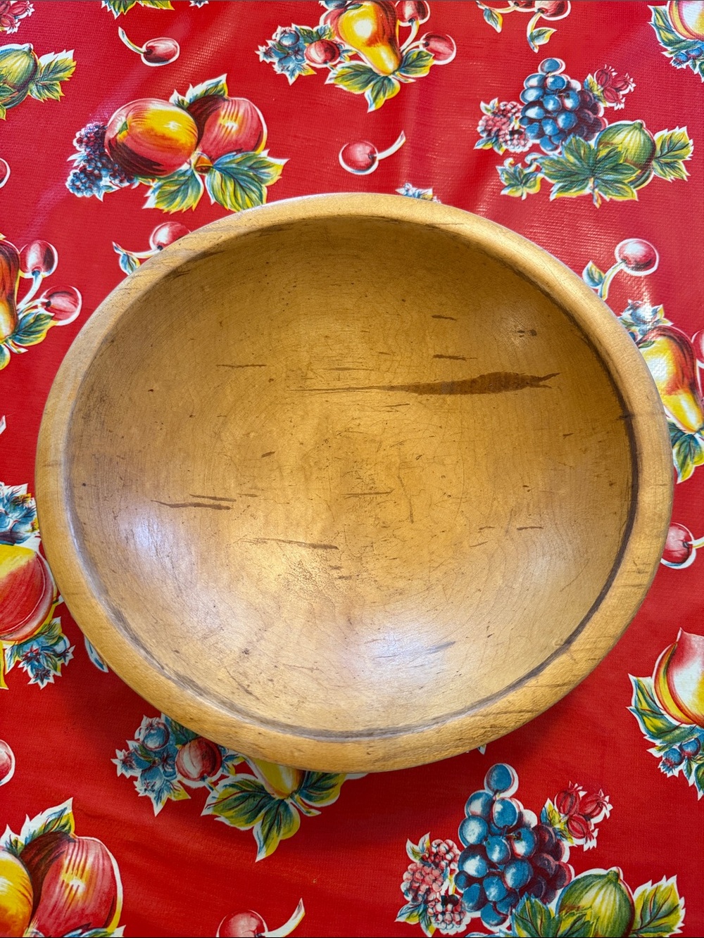 Munising Wooden Round Dough Bowl.